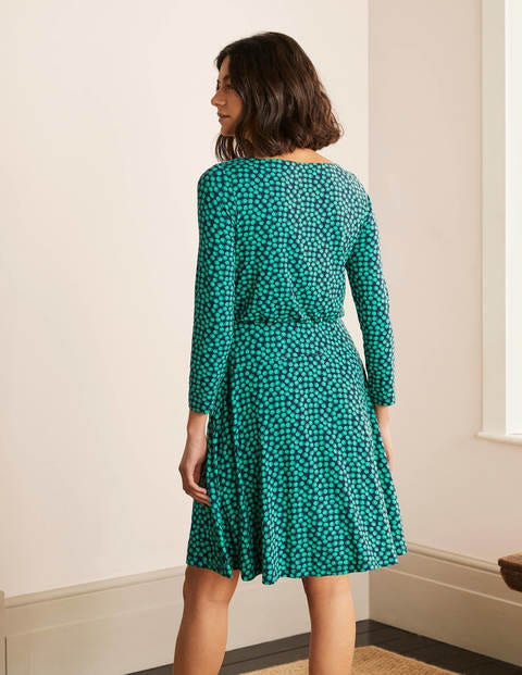 Nellie Jersey Dress - Navy, Bubbles Nellie Jersey Dress - Navy, Bubbles