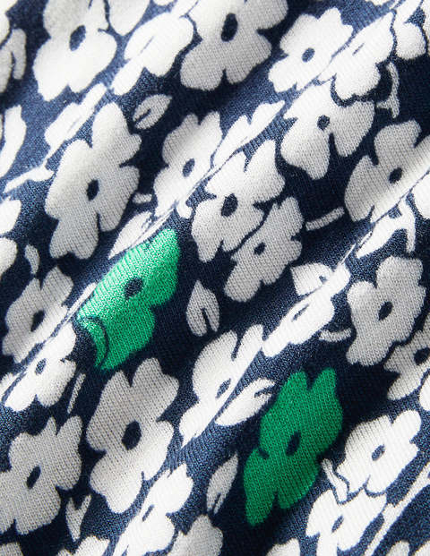 Naomi Smocked Jersey Dress - Navy, Floral Pop Naomi Smocked Jersey Dress - Navy, Floral Pop