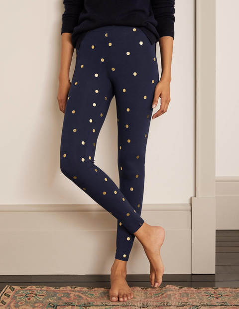 Favourite Leggings - Navy and Gold, Polka Dot Favourite Leggings - Navy and Gold, Polka Dot