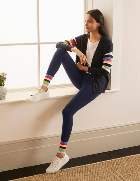 Favourite Leggings - Navy Rainbow Cuff Favourite Leggings - Navy Rainbow Cuff