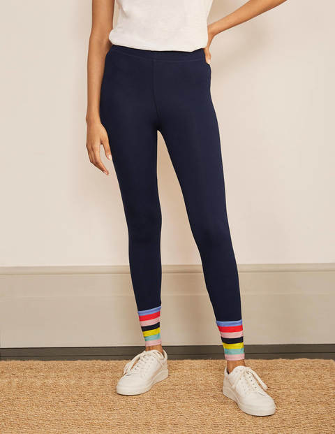 Favourite Leggings - Navy Rainbow Cuff Favourite Leggings - Navy Rainbow Cuff