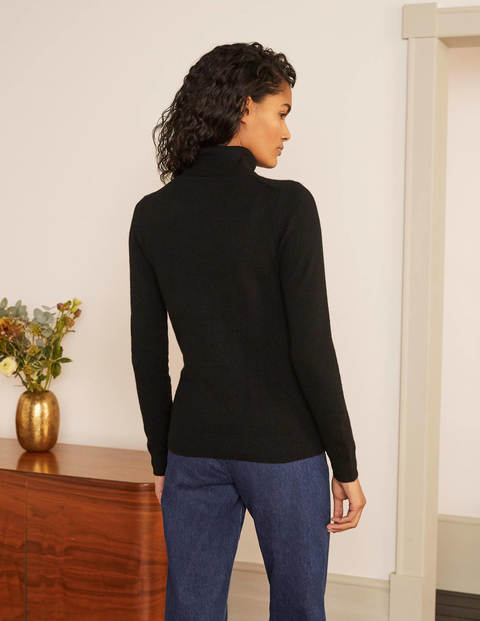 Kaschmir-Rollkragenpullover - Schwarz Kaschmir-Rollkragenpullover - Schwarz