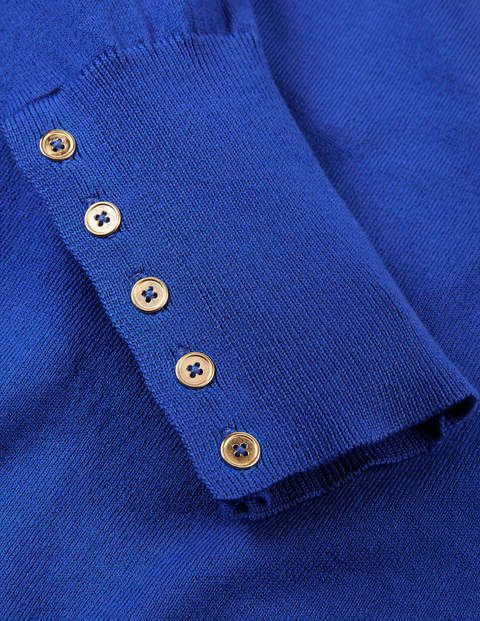 Eldon Cotton V-neck Jumper - Cobalt Eldon Cotton V-neck Jumper - Cobalt