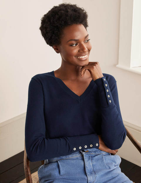 cotton v neck jumper