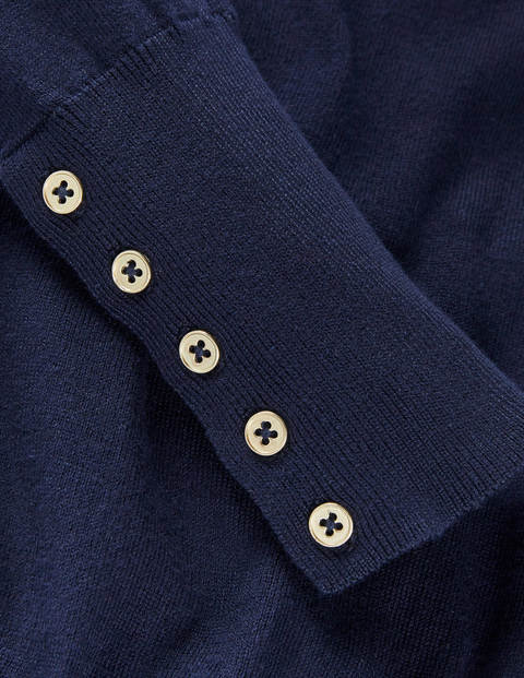 Pull col V Eldon en coton - Bleu marine Pull col V Eldon en coton - Bleu marine