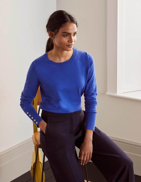 Eldon Cotton Jumper - Cobalt Eldon Cotton Jumper - Cobalt