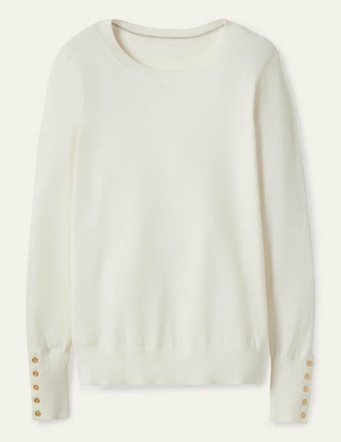 Eldon Baumwollpullover - Naturweiß Eldon Baumwollpullover - Naturweiß