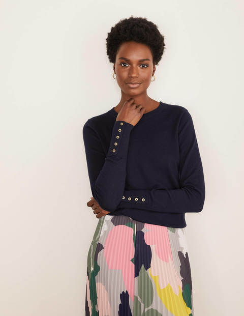 Pull Eldon en coton - Bleu marine Pull Eldon en coton - Bleu marine