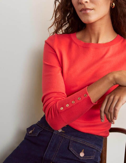 Eldon Cotton Jumper - Cherry Red Eldon Cotton Jumper - Cherry Red