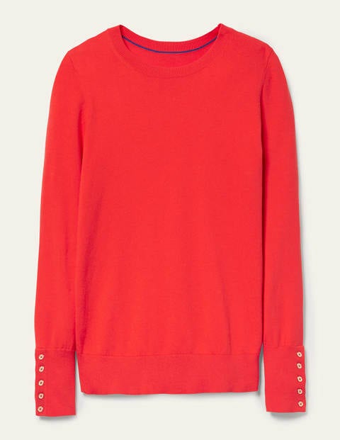 Eldon Cotton Jumper - Cherry Red Eldon Cotton Jumper - Cherry Red