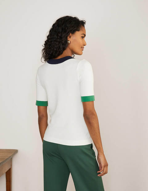 Abingdon Knitted Tee - Ivory Abingdon Knitted Tee - Ivory