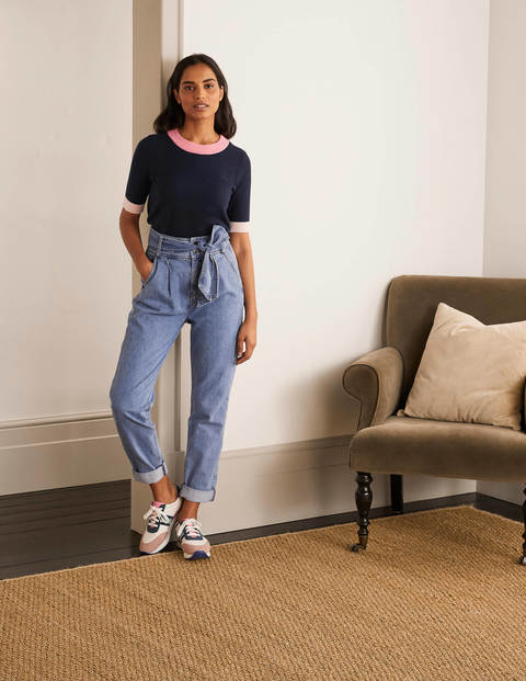 Abingdon Knitted Tee - Navy Abingdon Knitted Tee - Navy