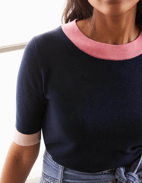 Abingdon Knitted Tee - Navy Abingdon Knitted Tee - Navy