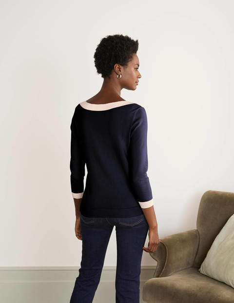 Pull Gloucester en coton - Bleu marine Pull Gloucester en coton - Bleu marine