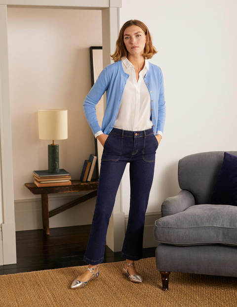 Eldon Cotton Crew Cardigan - Hazy Blue Eldon Cotton Crew Cardigan - Hazy Blue