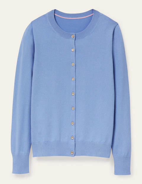 Eldon Cotton Crew Cardigan - Hazy Blue Eldon Cotton Crew Cardigan - Hazy Blue