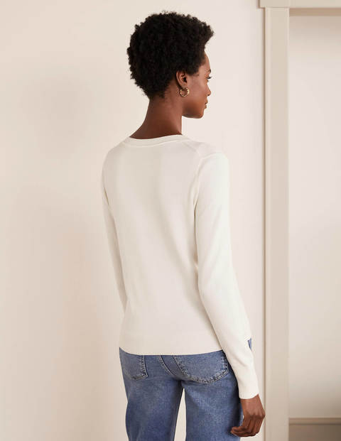 Eldon Crew Cardigan - Ivory Eldon Crew Cardigan - Ivory
