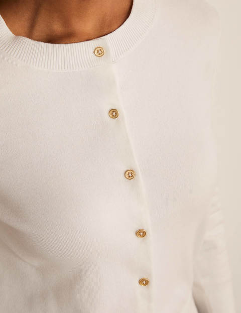Eldon Cotton Crop Cardigan - Ivory Eldon Cotton Crop Cardigan - Ivory