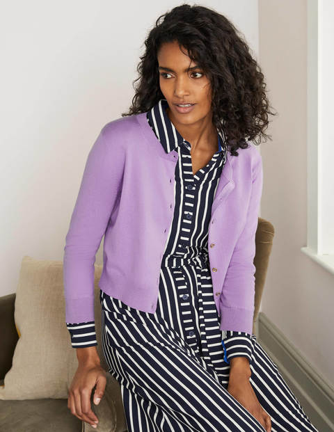 Eldon Crop Cardigan - Cool Violet Eldon Crop Cardigan - Cool Violet