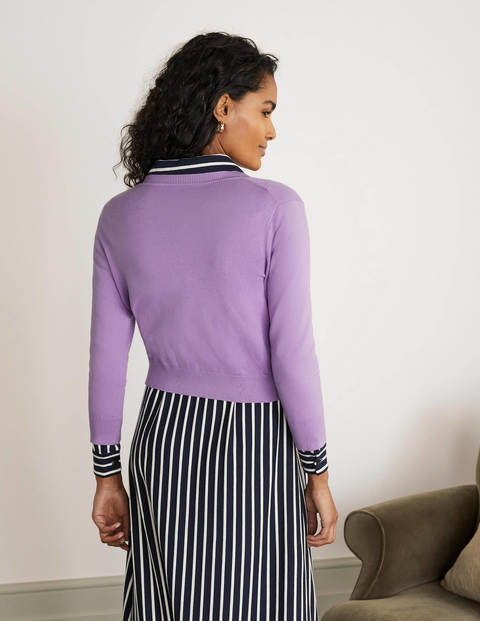 Eldon Crop Cardigan - Cool Violet Eldon Crop Cardigan - Cool Violet