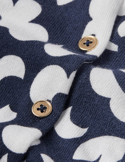 Eldon Cotton Crop Cardigan - Navy, Dream Cloud Eldon Cotton Crop Cardigan - Navy, Dream Cloud