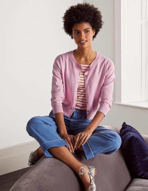 Eldon Kurzer Baumwollcardigan - Zartes Rosa Eldon Kurzer Baumwollcardigan - Zartes Rosa