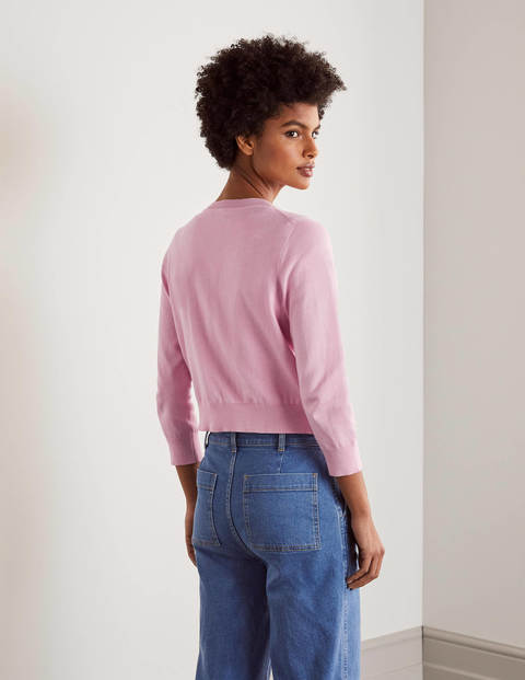 Eldon Kurzer Baumwollcardigan - Zartes Rosa Eldon Kurzer Baumwollcardigan - Zartes Rosa