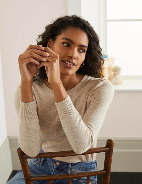 Stowe Merino Jumper - Oatmeal Melange Stowe Merino Jumper - Oatmeal Melange