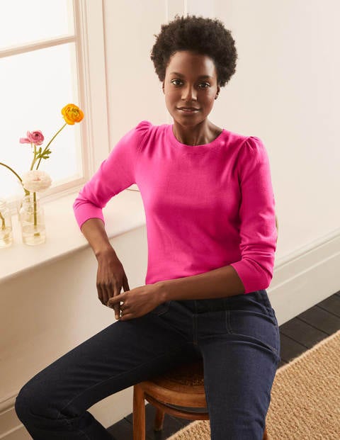 Stowe Merino Jumper - Pink Flambe Stowe Merino Jumper - Pink Flambe