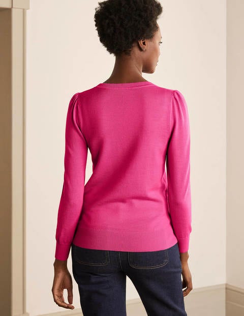 Stowe Merino Jumper - Pink Flambe Stowe Merino Jumper - Pink Flambe