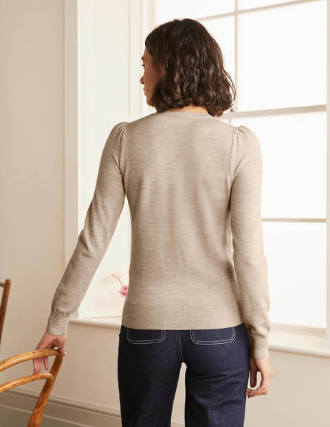 Cardigan Stowe en laine mérinos - Avoine chiné Cardigan Stowe en laine mérinos - Avoine chiné
