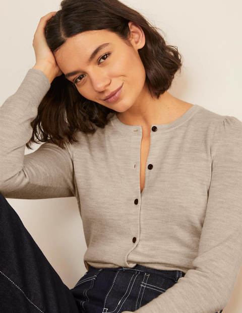 Cardigan Stowe en laine mérinos - Avoine chiné Cardigan Stowe en laine mérinos - Avoine chiné