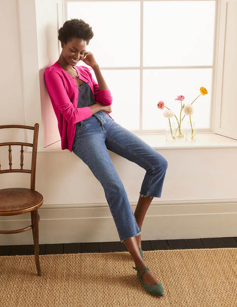 Stowe Cardigan aus Merinowolle - Sattes Pink Stowe Cardigan aus Merinowolle - Sattes Pink