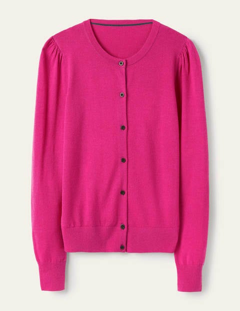 Stowe Cardigan aus Merinowolle - Sattes Pink Stowe Cardigan aus Merinowolle - Sattes Pink