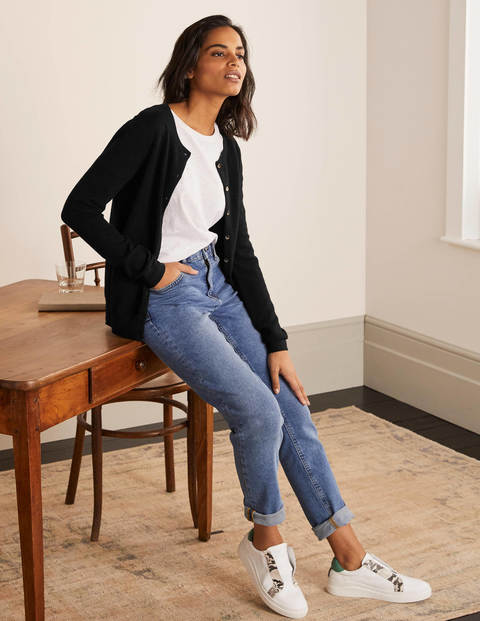 black crew cardigan