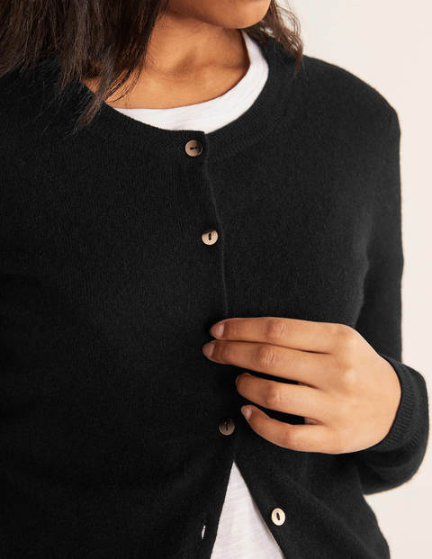 black crew cardigan
