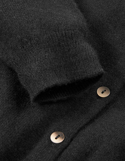 Cashmere Crew Cardigan - Black Cashmere Crew Cardigan - Black