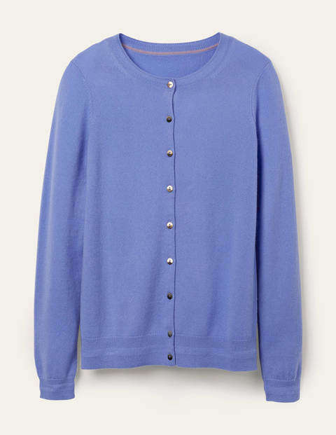 Cashmere Crew Cardigan - Gulf Blue Cashmere Crew Cardigan - Gulf Blue