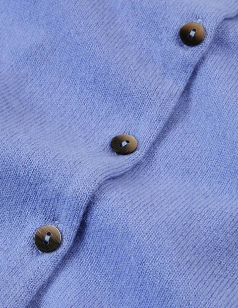 Cashmere Crew Cardigan - Gulf Blue Cashmere Crew Cardigan - Gulf Blue
