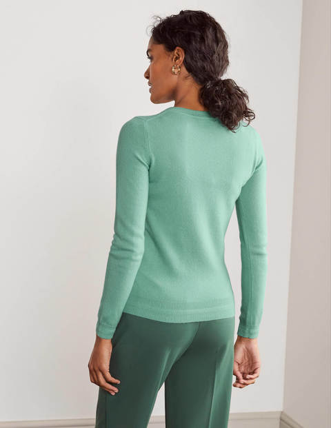Cashmere Crew Cardigan - Apple Mint Cashmere Crew Cardigan - Apple Mint