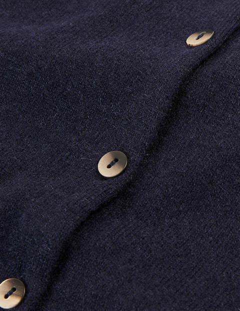 Cardigan col rond en cachemire - Bleu marine Cardigan col rond en cachemire - Bleu marine