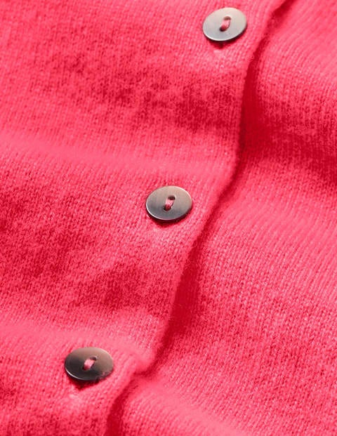 Cashmere Crew Cardigan - Pink Sunset Cashmere Crew Cardigan - Pink Sunset