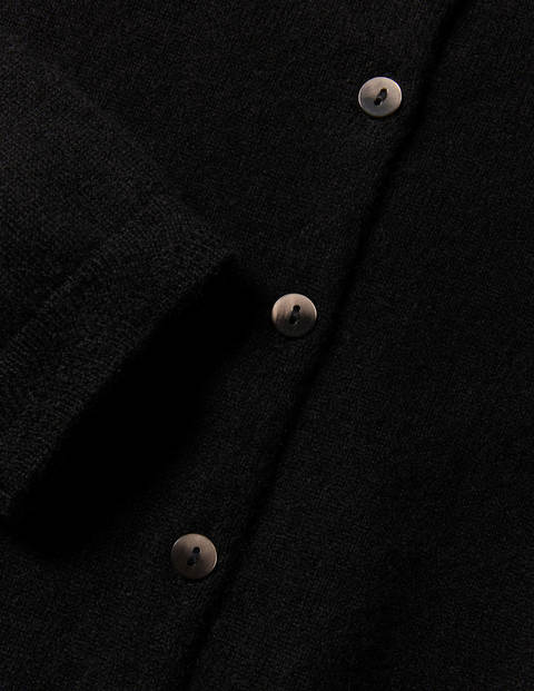 Kurz geschnittener Kaschmircardigan - Schwarz Kurz geschnittener Kaschmircardigan - Schwarz