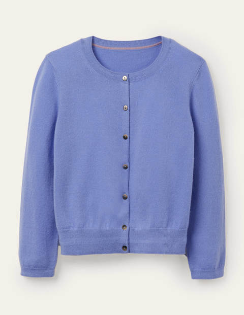 Cashmere Crop Cardigan - Gulf Blue Cashmere Crop Cardigan - Gulf Blue