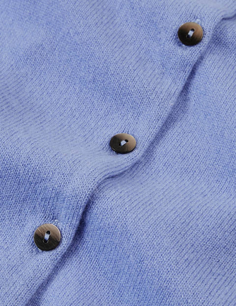 Cashmere Crop Cardigan - Gulf Blue Cashmere Crop Cardigan - Gulf Blue