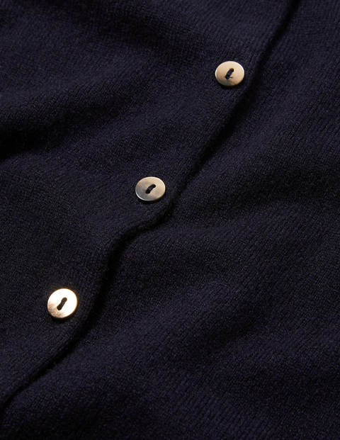 Kurz geschnittener Kaschmircardigan - Navy Kurz geschnittener Kaschmircardigan - Navy