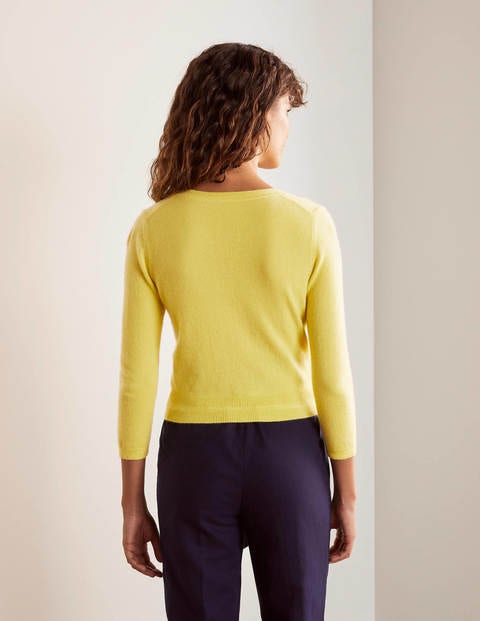 Cashmere Crop Cardigan - Pineapple Cashmere Crop Cardigan - Pineapple