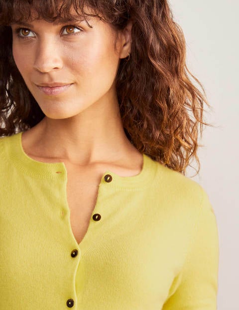 Cashmere Crop Cardigan - Pineapple Cashmere Crop Cardigan - Pineapple