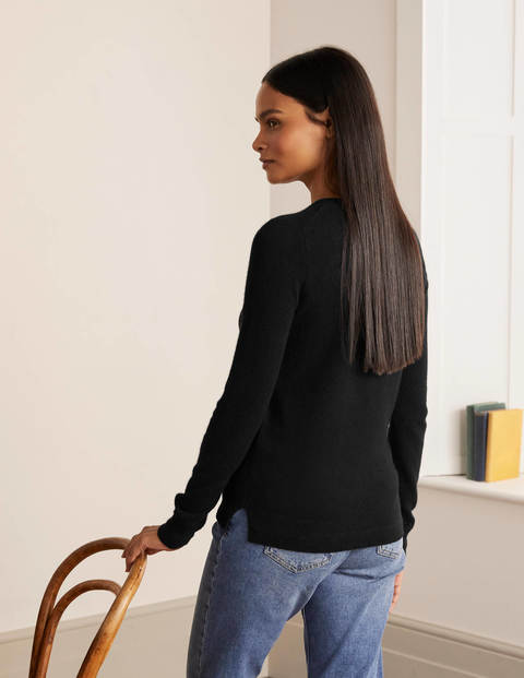Pull col rond en cachemire - Noir Pull col rond en cachemire - Noir