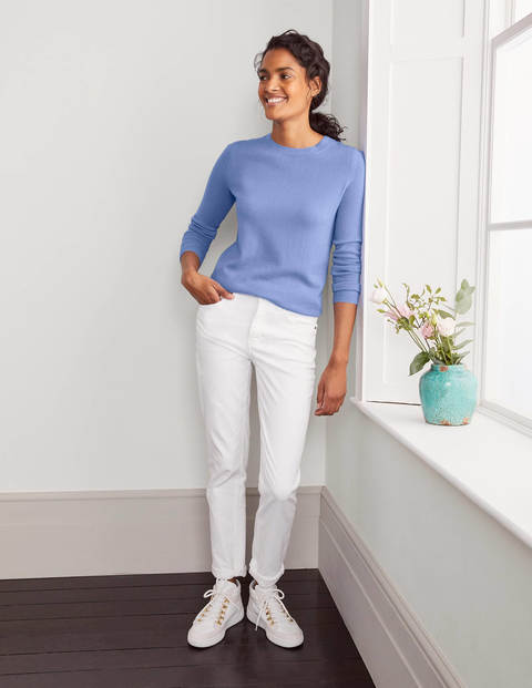 Cashmere Crew Neck Sweater - Gulf Blue Cashmere Crew Neck Sweater - Gulf Blue